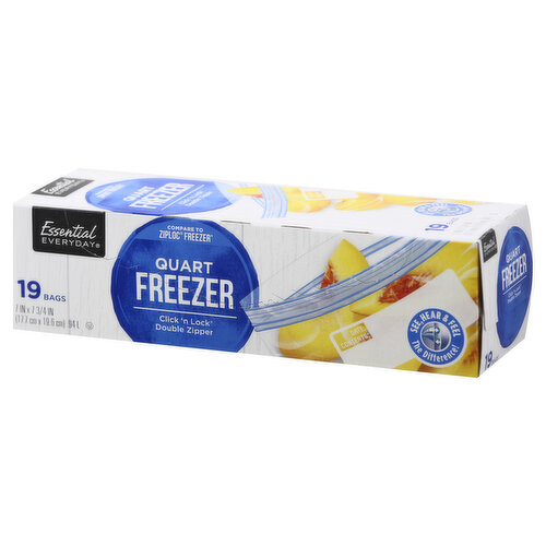 Plastic Freezer Bags - Zipper Quart