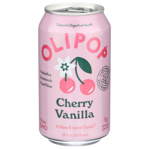 Olipop Soda, Cherry Vanilla