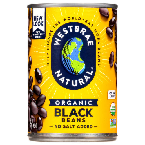 Westbrae Natural Black Beans, Organic