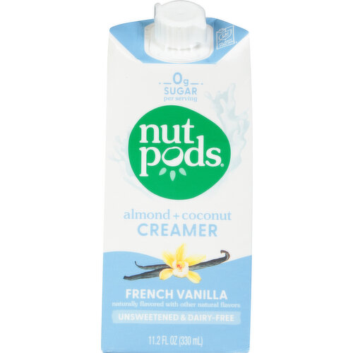 Nutpods Creamer, Almond + Coconut, French Vanilla