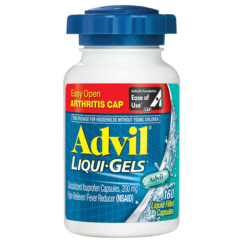 Advil Liqui-Gels Ibuprofen, 200 mg, Capsules