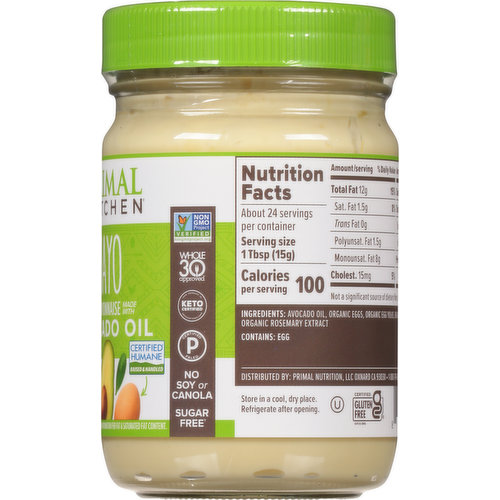 Primal Kitchen Avocado Oil Mayo, 24 fl oz