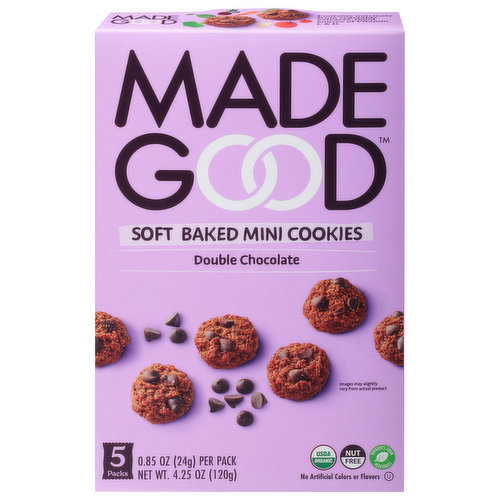 MadeGood Mini Cookies, Soft Baked, Double Chocolate