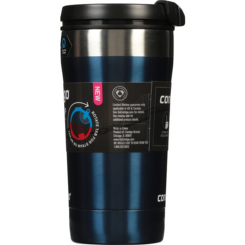 Contigo 16 oz. Uptown Dual-Sip Insulated Stainless Steel Tumbler - Blueberry