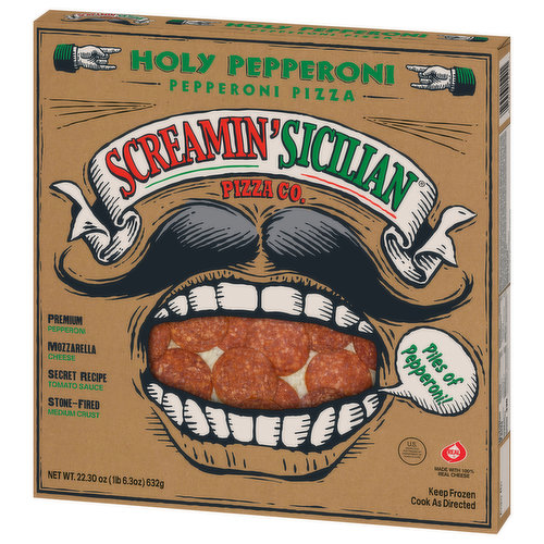 Screamin' Sicilian I'm Single Traditional Crust Holy Pepperoni Frozen  Pizza, 9.2 oz 