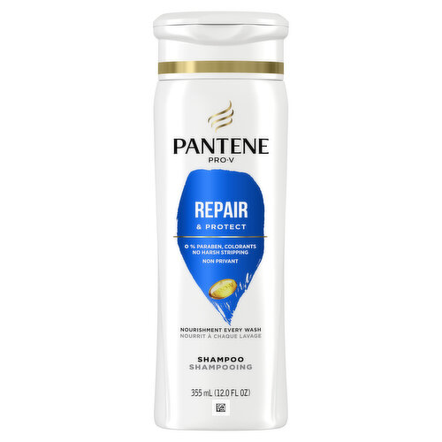 Pantene Pantene Shampoo, Repair and Protect for Damaged Hair, Color Safe, 12.0 oz