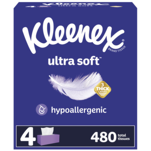 Kleenex Ultra Soft Tissues, 3-Ply