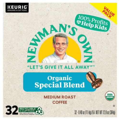 Newman's Own Coffee, Medium Roast, Organic, Special Blend, Value Pack