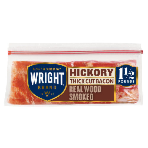 Wright Wright Brand Thick Cut Hickory Bacon, 1.5 lb