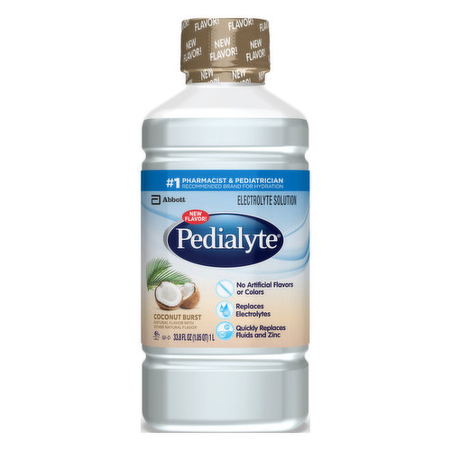 Pedialyte Electrolyte Solution Coconut Burst Ready-to-Drink Bottle