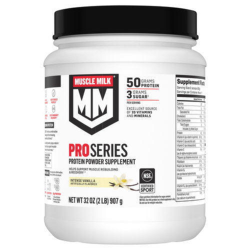 Muscle Milk Pro Series Protein Powder Supplement, Intense Vanilla