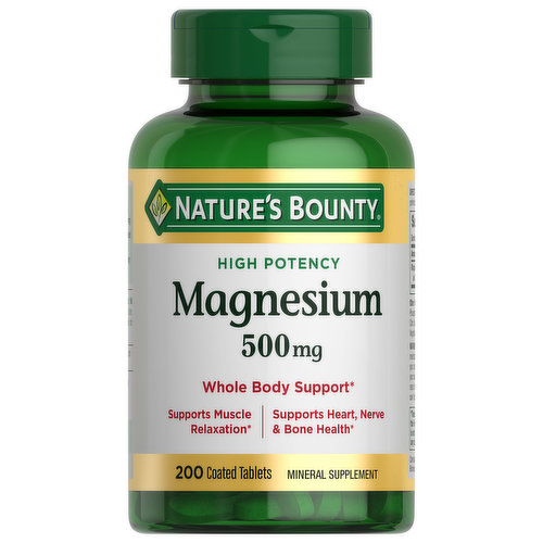 Nature's Bounty Magnesium, 500 mg, Coated Tablets