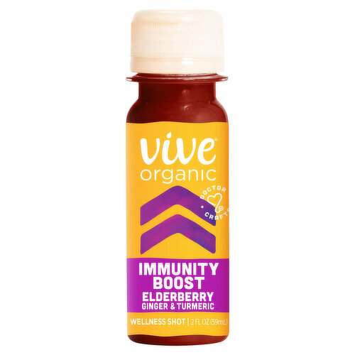 Vive Organic Shot, Elderberry, Ginger & Turmeric, Immunity Boost