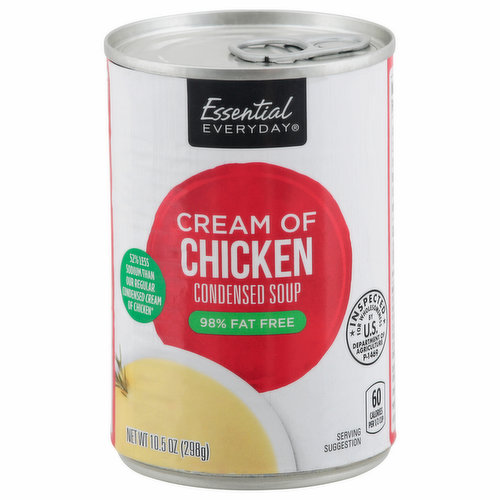 Essential Everyday Condensed Soup, Cream of Chicken, 98% Fat Free & 52% Less Sodium
