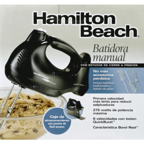 Hamilton Beach Black 6 Speed Hand Mixer with QuickBurst