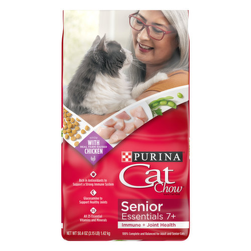 Purina Cat Food, Cat Chow, Senior Essential 7+, Immune + Joint Health