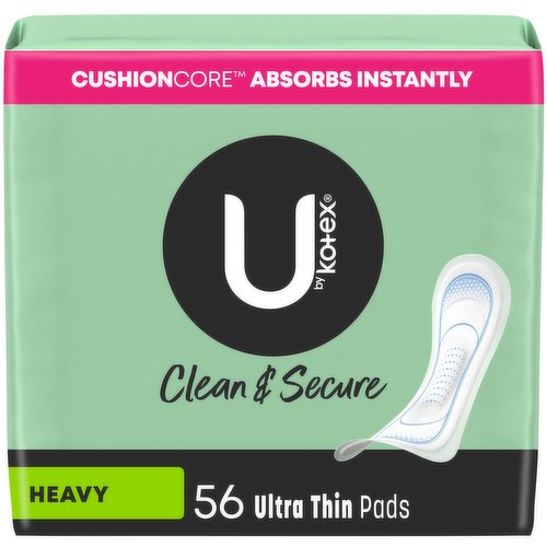 U By Kotex Clean & Secure U by Kotex Clean & Secure Ultra Thin Pads, Heavy Absorbency