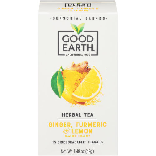 Good Earth Sensorial Blends Sensorial Blends Ginger, Turmeric & Lemon Herbal Tea Bags