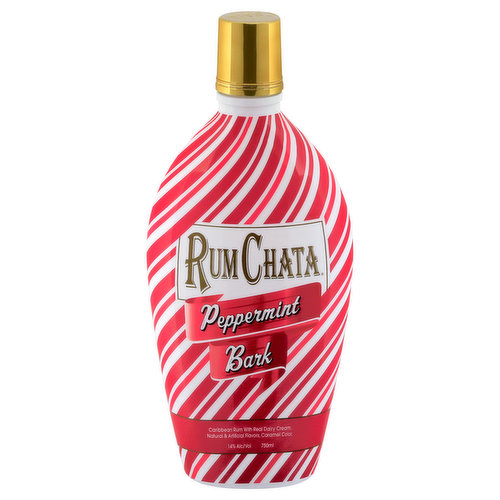 Celebrate the holiday season with RumChata Peppermint Bark! Available for a limited time during the holidays and inspired by a traditional holiday treat, RumChata Peppermint Bark blends the delicious flavors of white chocolate, dark chocolate, and candy cane with Caribbean rum and real dairy cream. The result is the perfect mix of sweet chocolate and cool mint that will bring a festive flavor to your cocktail.