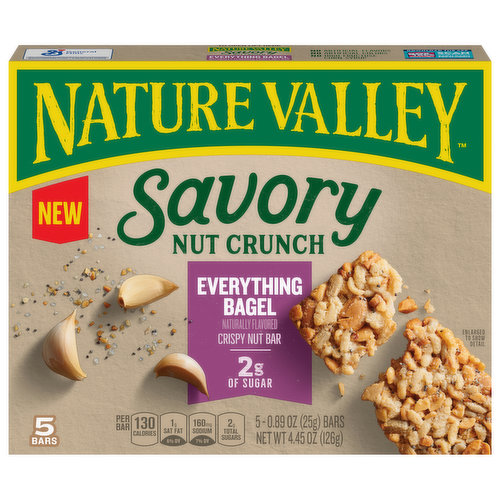 Nature Valley Crispy Nut Bar, Everything Bagel, Savory Nut Crunch