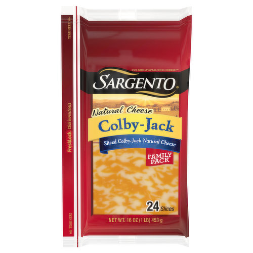 Sargento Sliced Cheese, Colby-Jack, Family Pack