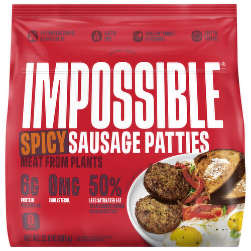 Impossible Sausage Patties, Spicy