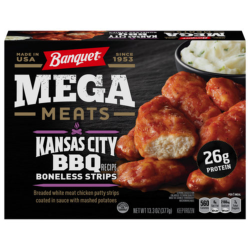 Since 1953. Microwaveable. Real quality ingredients. Homestyle mashed potatoes with scallions. Made with white meat chicken - no fillers.