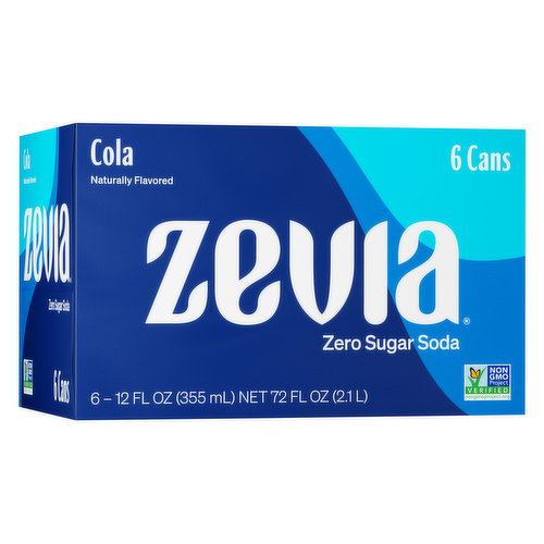 Zevia Soda, Zero Sugar, Cola
