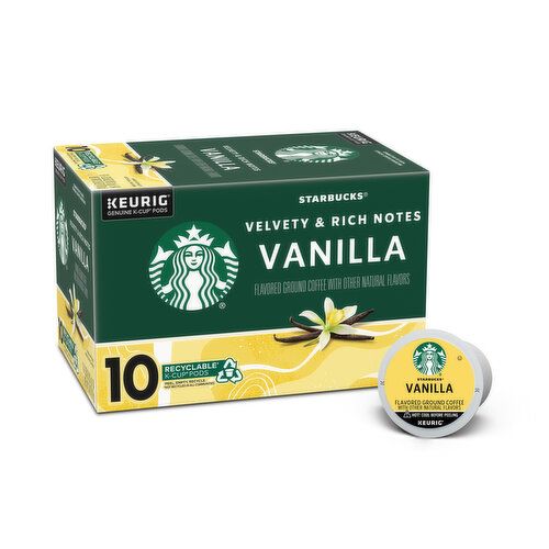 Starbucks K-Cup Coffee Pods, Vanilla Naturally Flavored