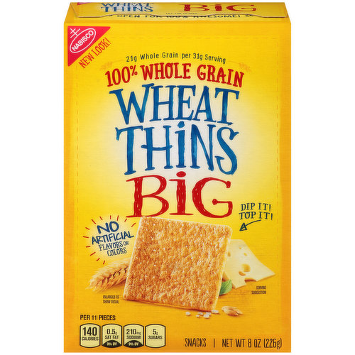 WHEAT THINS BIG Whole Grain Wheat Crackers