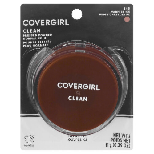 CoverGirl Clean Pressed Powder, Normal Skin, Warm Beige 145