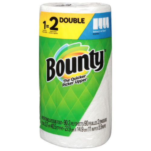 Bounty Paper Towels, Select-A-Size, 2-Ply, White