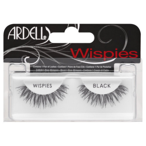 Ardell Lashes, Black, Wispies