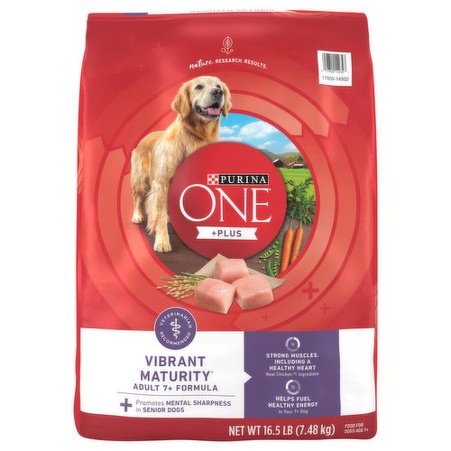 Purina One +Plus Dog Food, Vibrant Maturity, Adult 7+ Formula