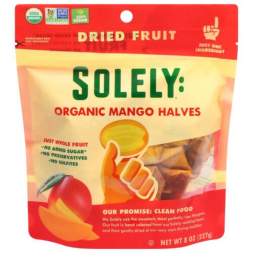 Solely Dried Fruit, Organic Mango Halves
