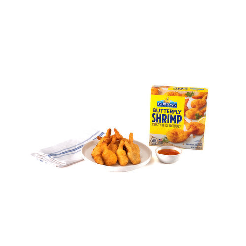 Gorton's Shrimp, Butterfly, Breaded, Tail-On