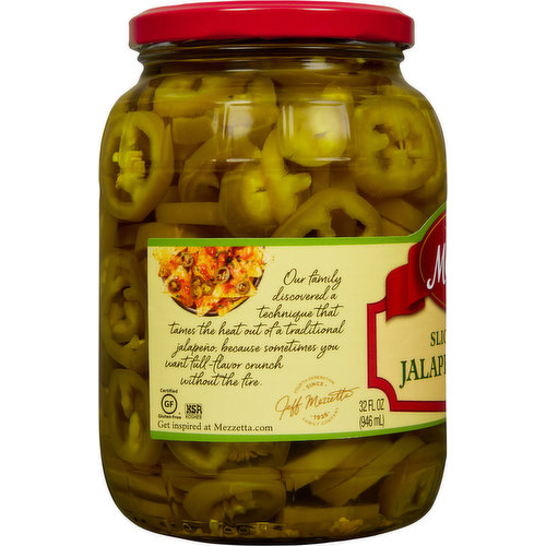 Mezzetta Sliced Tamed Jalapeno Peppers, Medium Heat