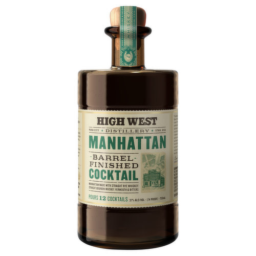 High West Cocktail, Barrel Finished, Manhattan