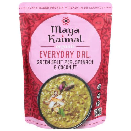 Maya Kaimal Everyday Dal, Organic, Green Split Pea, Spinach & Coconut, Mild