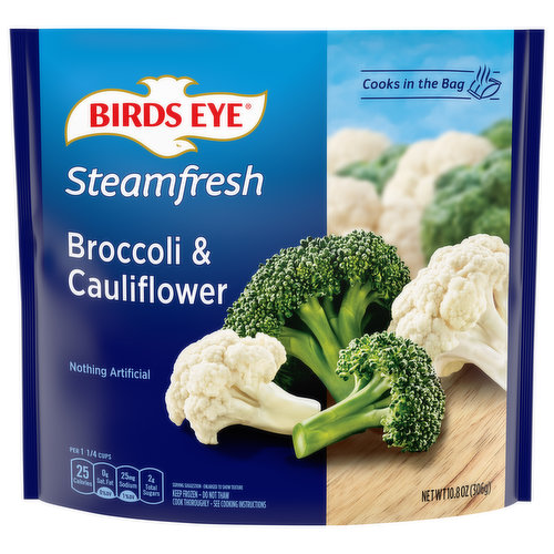 Birds Eye Steamfresh Broccoli and Cauliflower Frozen Vegetables