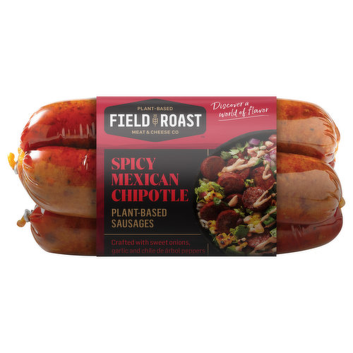 Field Roast Sausages, Plant-Based, Spicy Mexican Chipotle