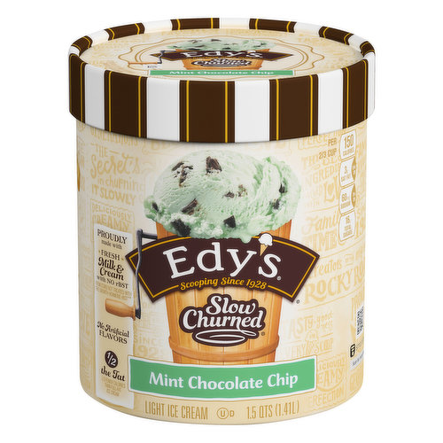 Edy's Slow Churned Slow Churned Mint Chocolate Chip Light Ice Cream