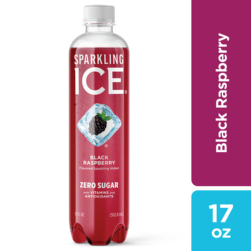 Sparkling Ice Sparkling Water, Zero Sugar, Black Raspberry