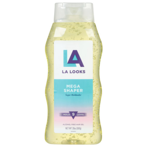 LA Looks Hair Gel, Alcohol Free, Mega Shaper, Super Moldeador