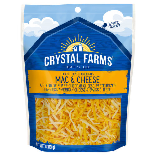Crystal Farms Cheese, Mac & Cheese, 3 Cheese Blend