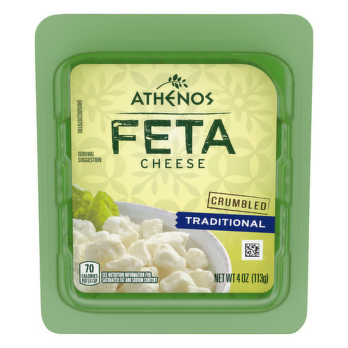 Athenos Cheese, Feta, Traditional, Crumbled