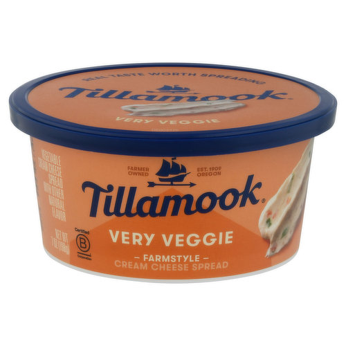 Tillamook Cream Cheese Spread, Very Veggie, Farmstyle