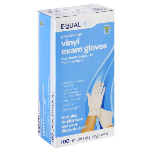 Equaline Exam Gloves, Vinyl, Universal Size
