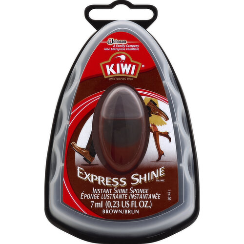 Kiwi Express Shine Shine Sponge, Instant, Brown