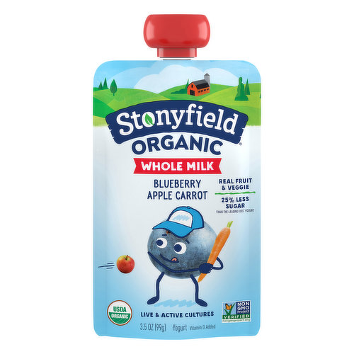 Stonyfield Organic Organic Blueberry Apple Carrot Whole Milk Yogurt